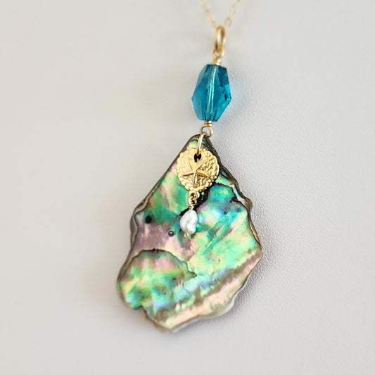 Abalone & Swarovski Crystal Pendant