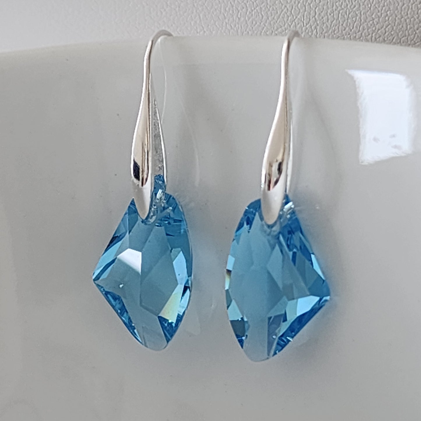 Swarovski Galactic Crystal Earrings - Sterling Silver Pinch Hook