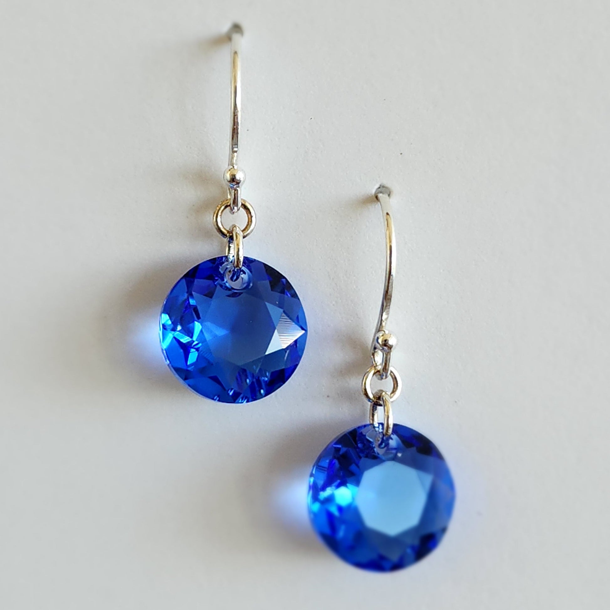 Swarovski Majestic Blue Classic Round Crystal Earrings