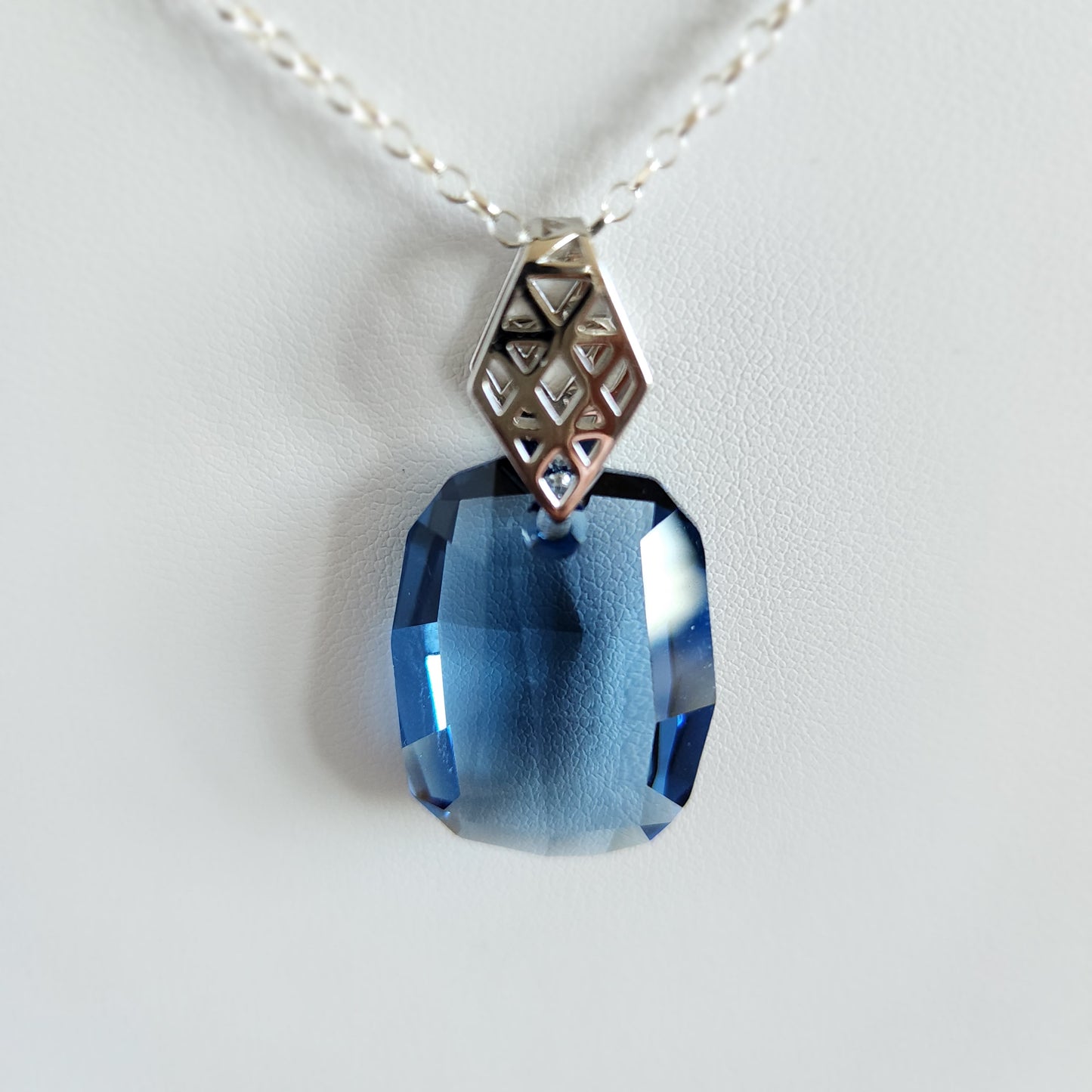 Swarovski Denim Blue Graphic Crystal Pendant