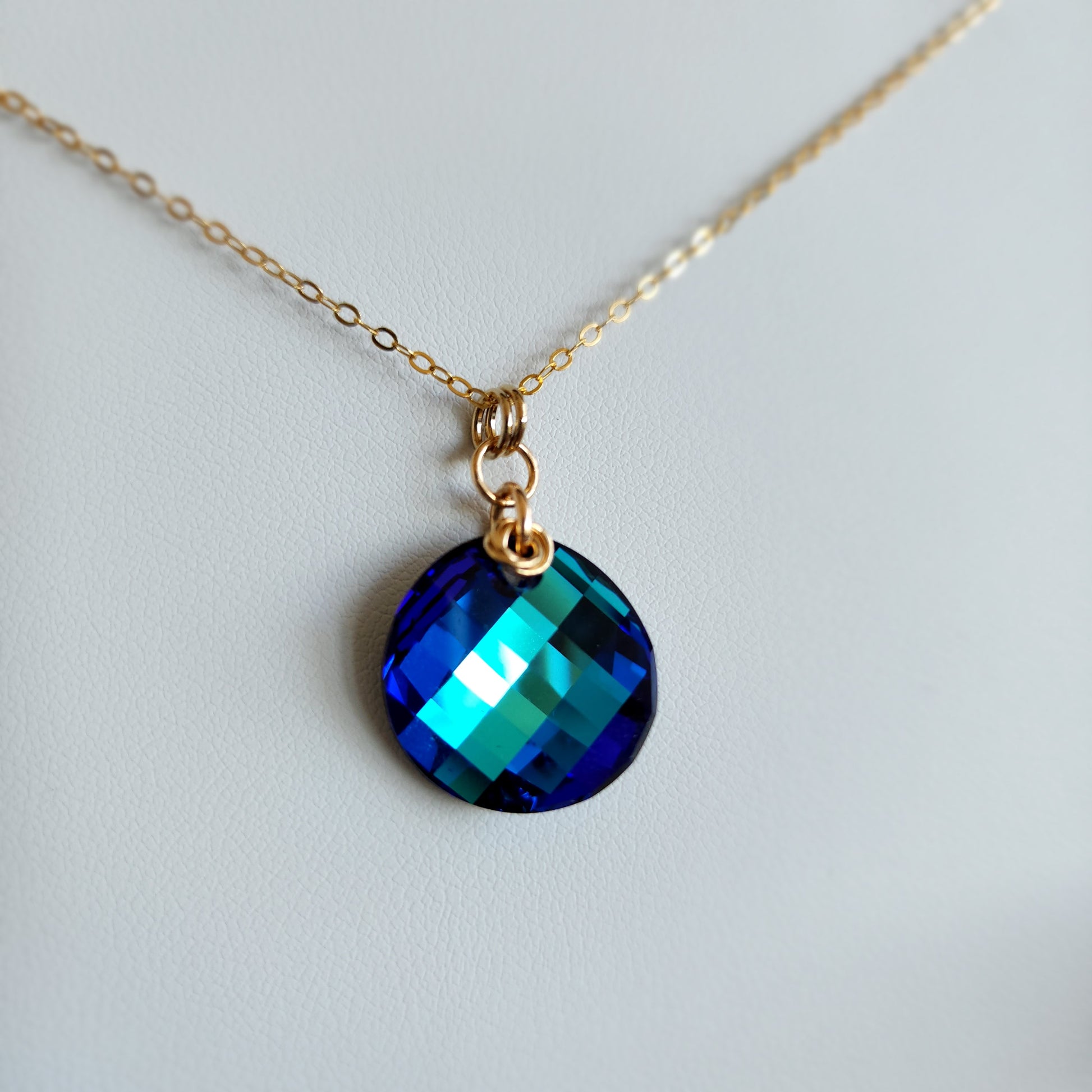 Swarovski Bermuda Blue Twist Crystal Necklace