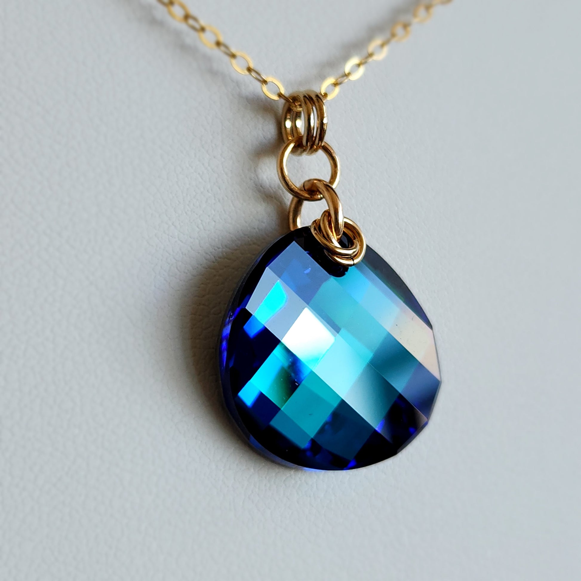 Swarovski Bermuda Blue Twist Crystal Necklace