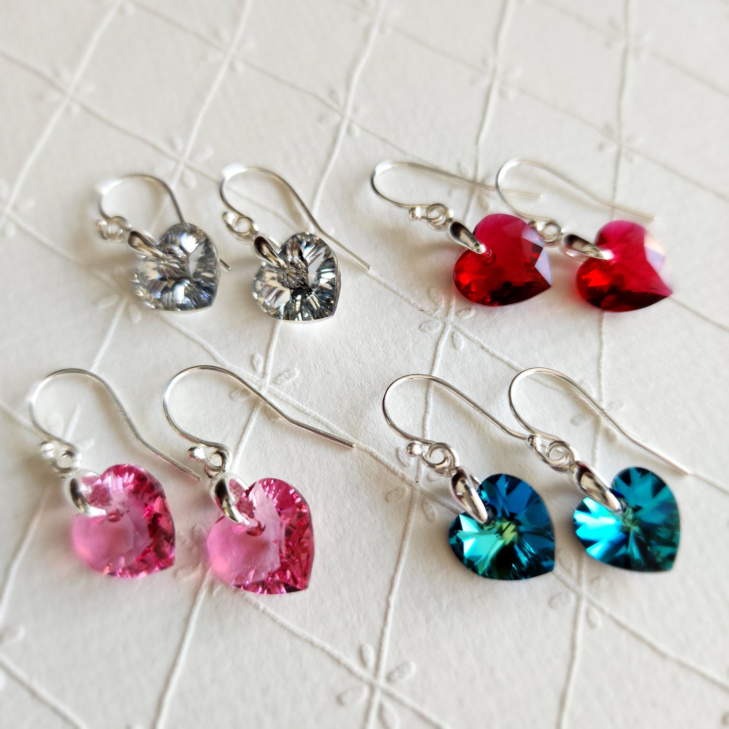 Swarovski Petite Crystal Heart Earrings