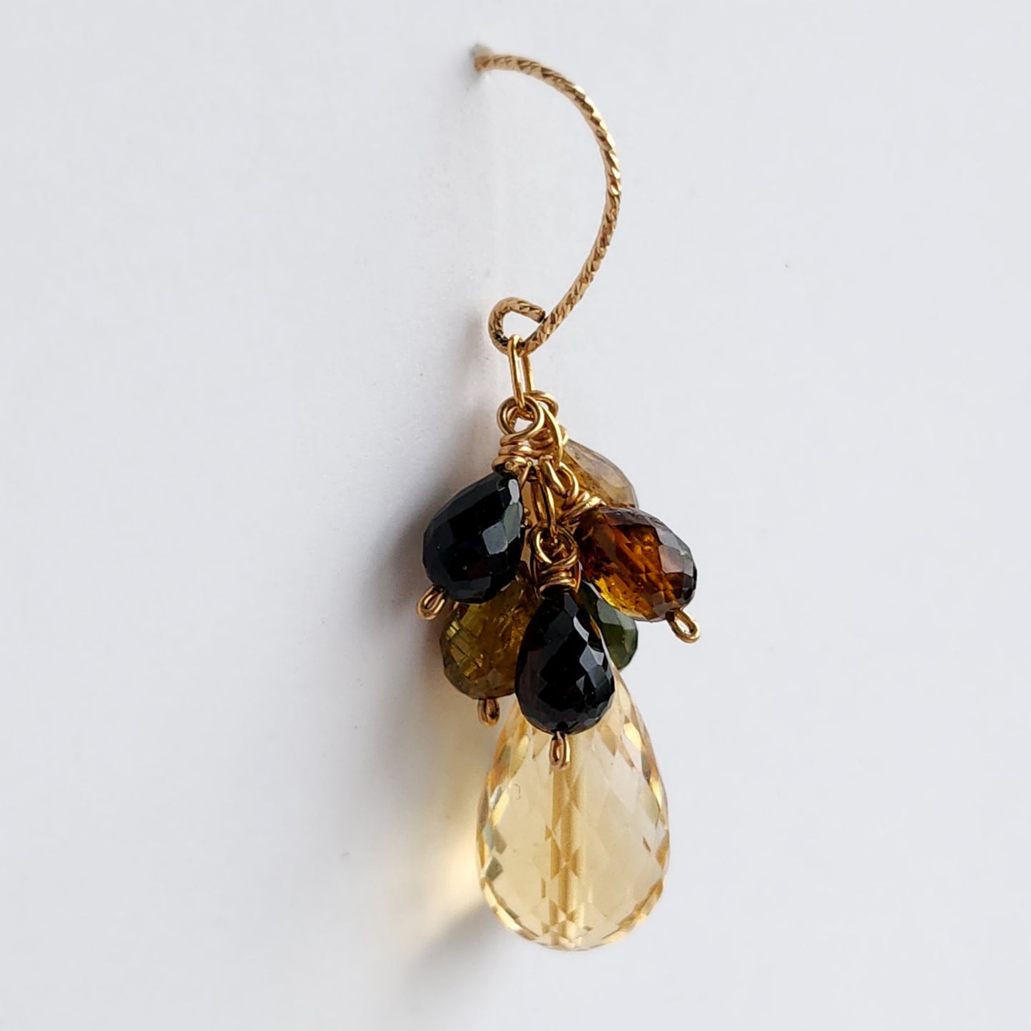 Citrine & Tourmaline Cluster Earrings