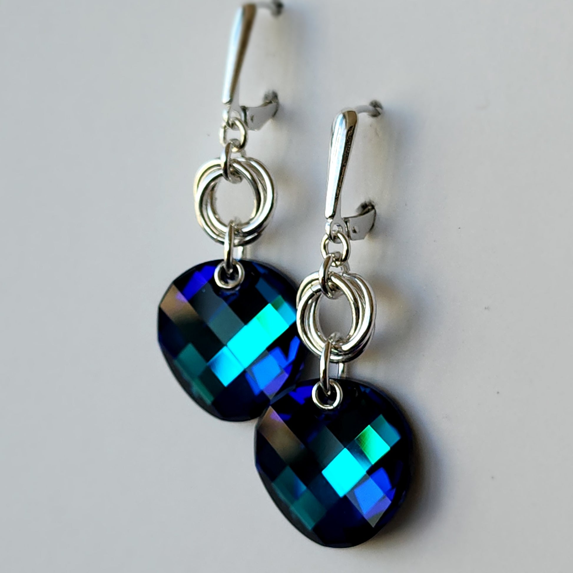 Swarovski Bermuda Blue Twist Crystal Earrings