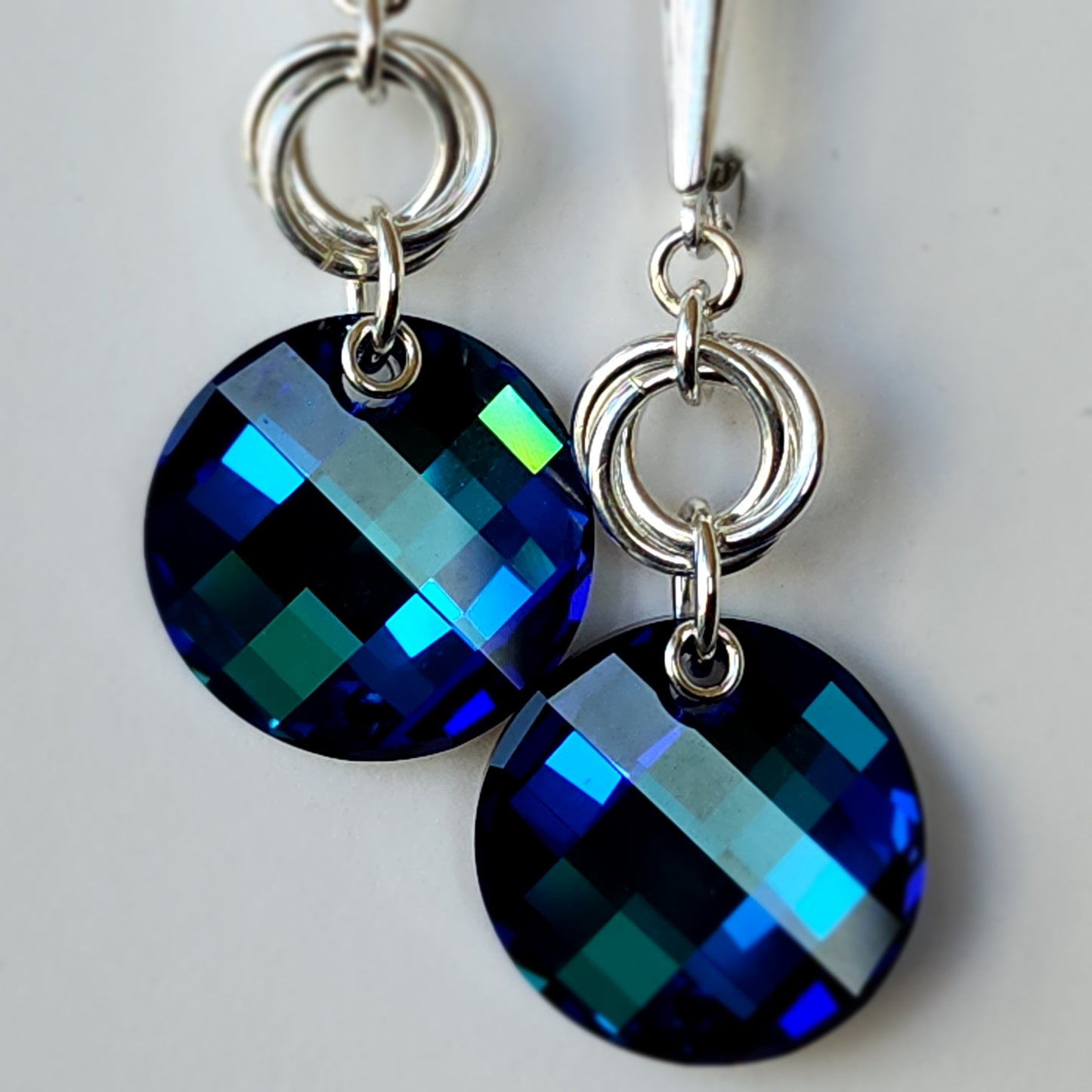 Swarovski Bermuda Blue Twist Crystal Earrings