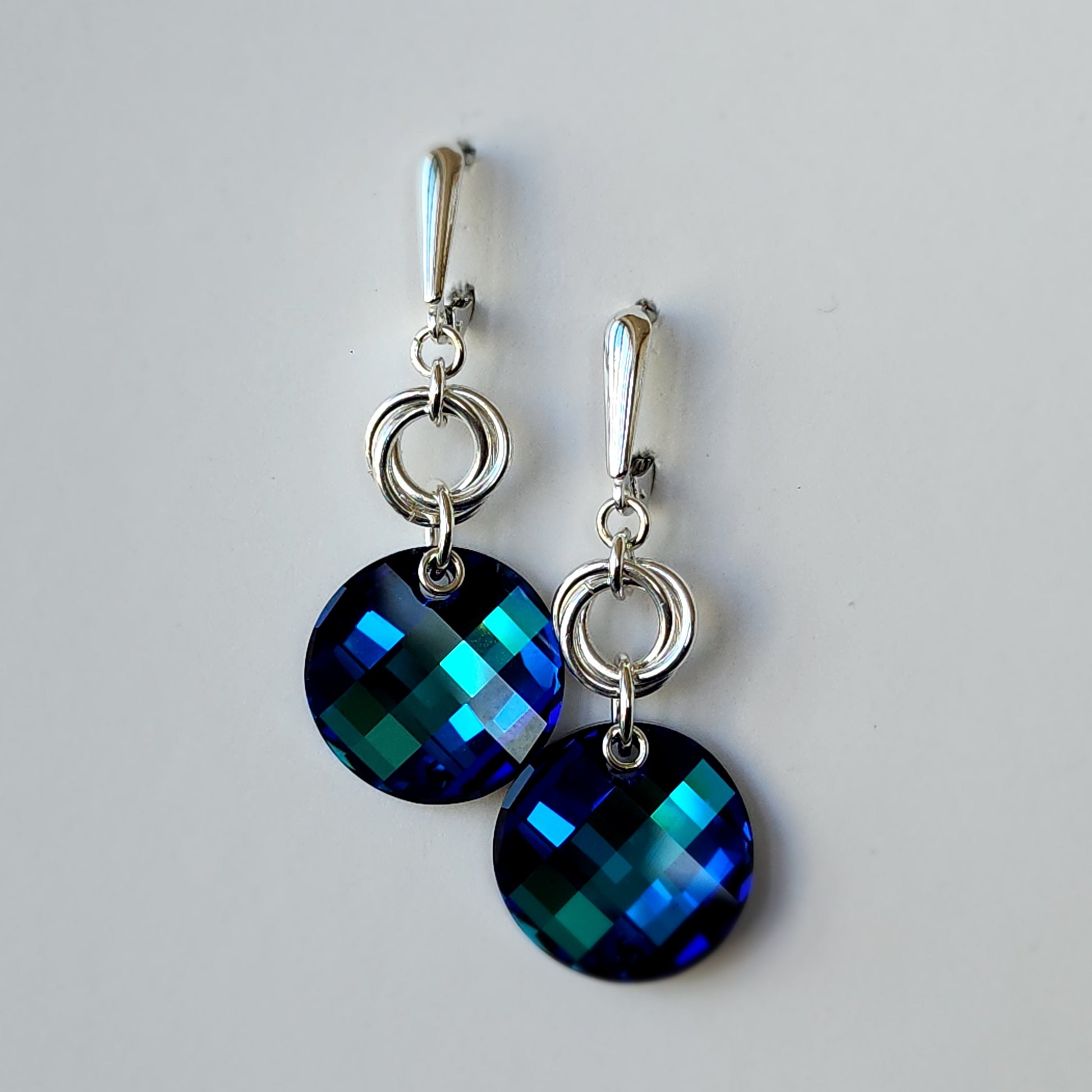 Swarovski Bermuda Blue Twist Crystal Earrings