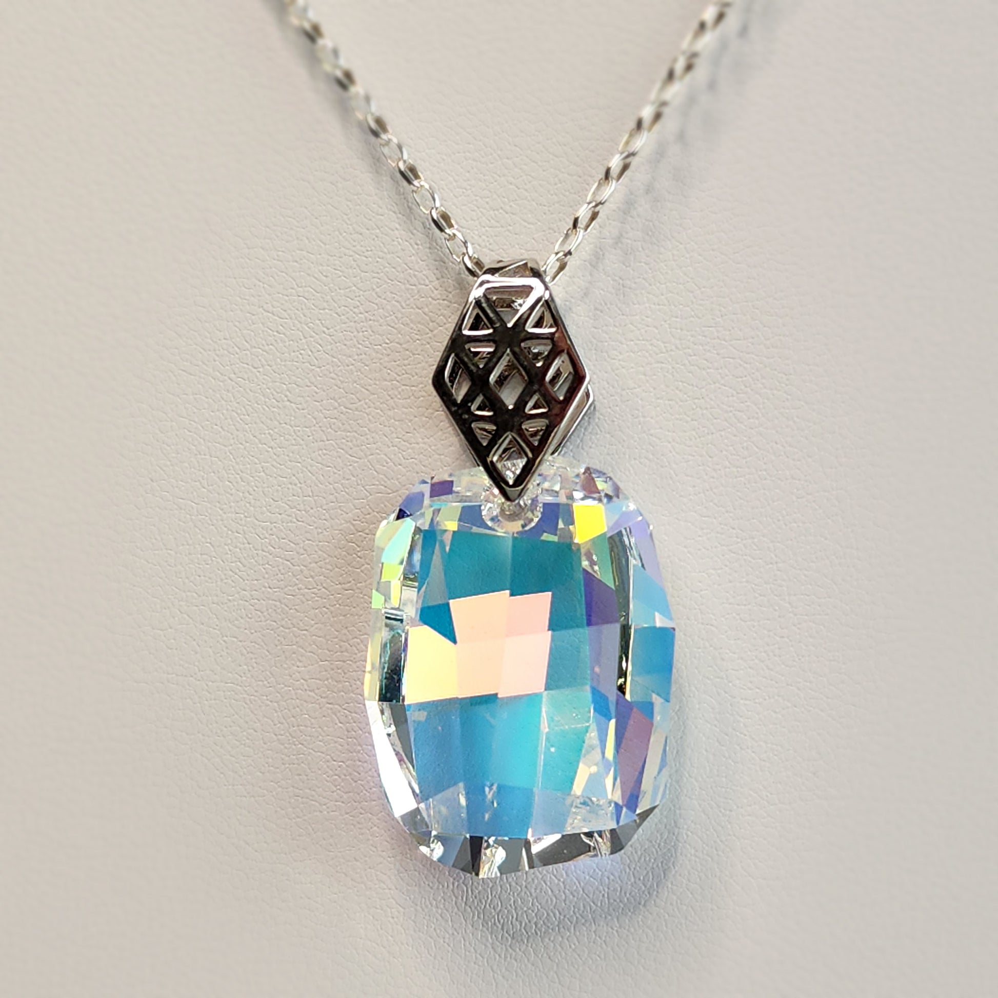 Swarovski Crystal AB Graphic Crystal Pendant