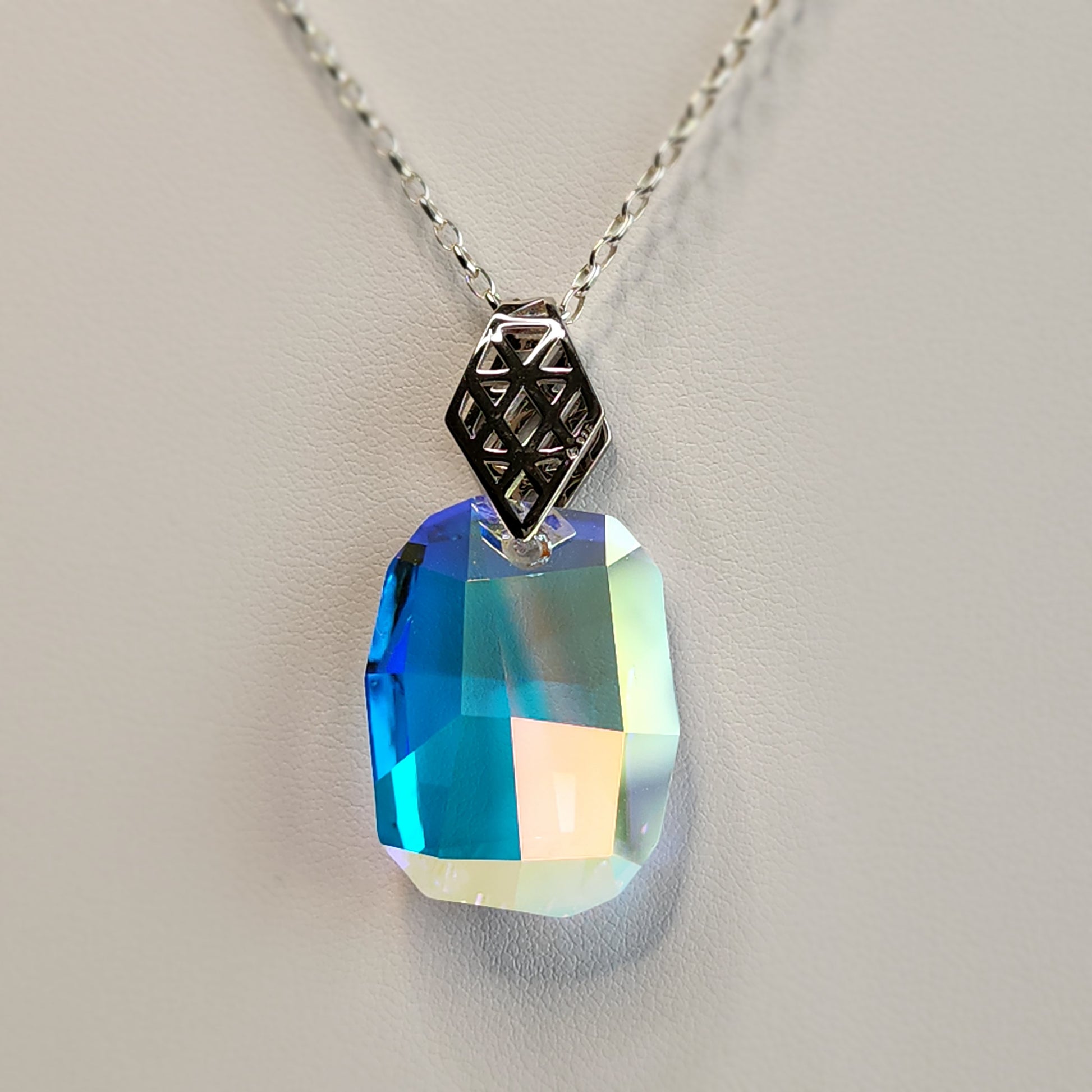 Swarovski Crystal AB Graphic Crystal Pendant