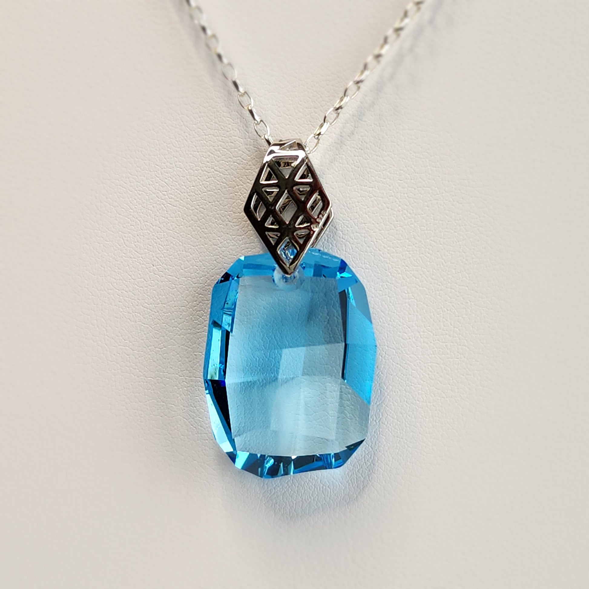 Swarovski Aquamarine Graphic Crystal Pendant