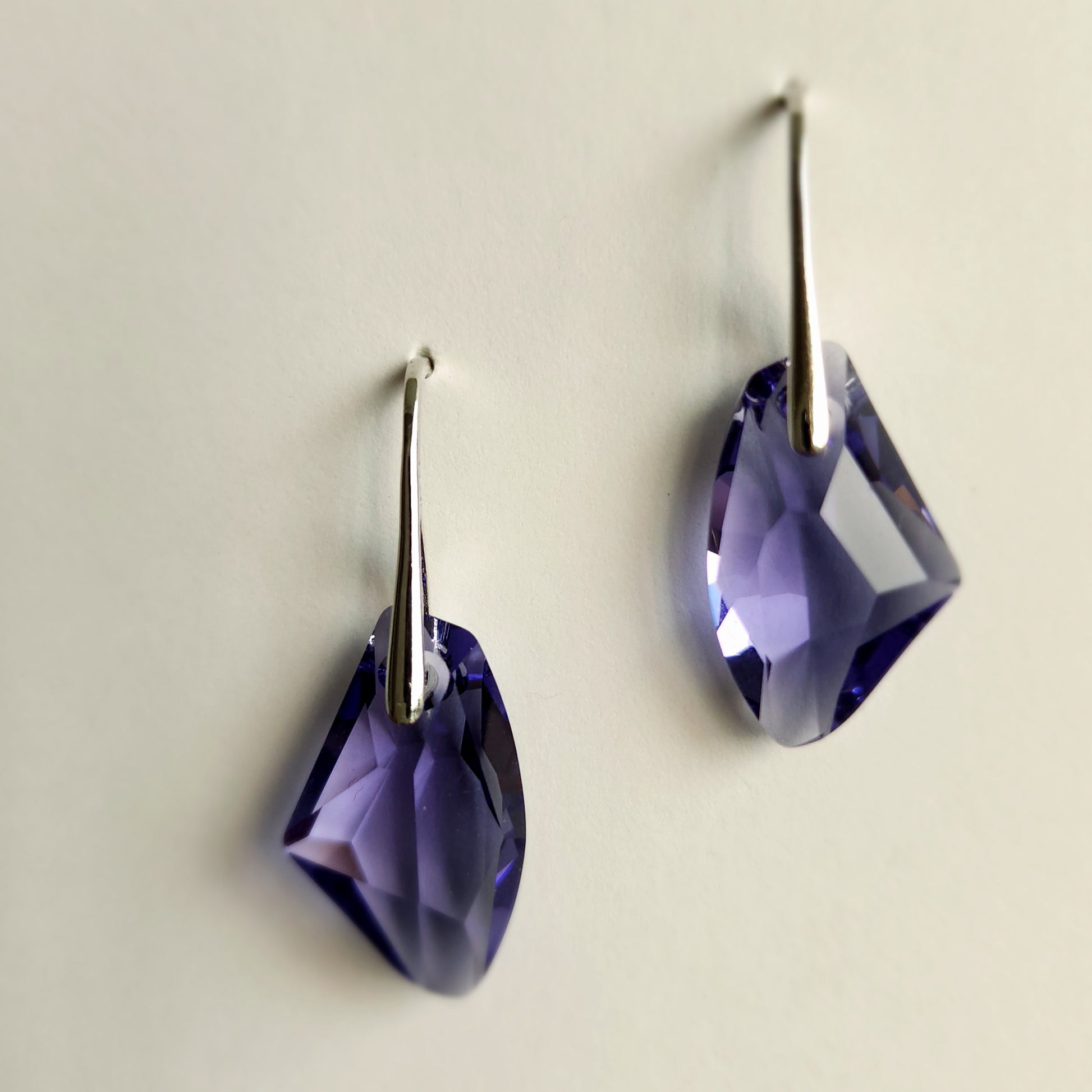 Swarovski Galactic Crystal Earrings - Sterling Silver Pinch Hook