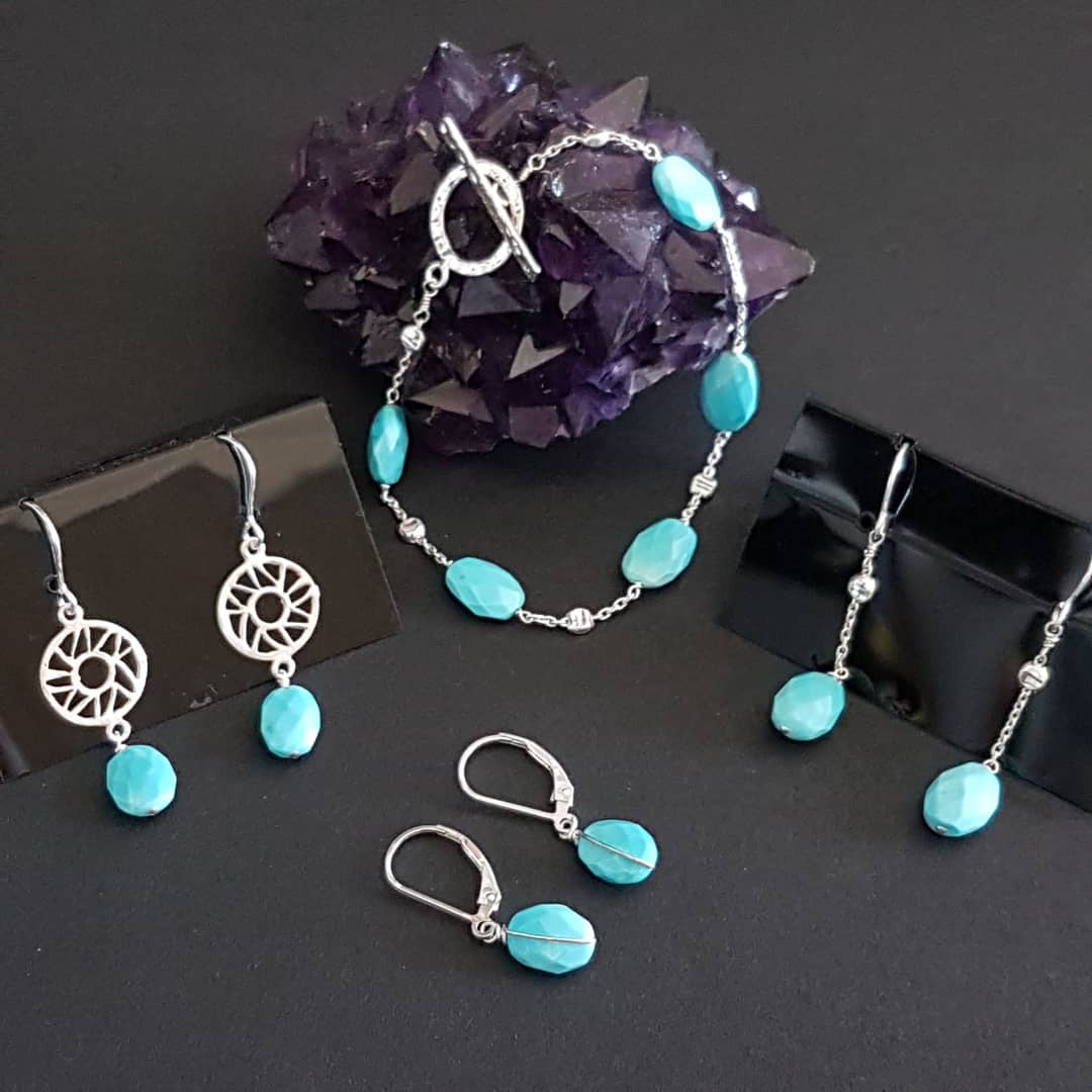 Sleeping Beauty Turquoise Earrings