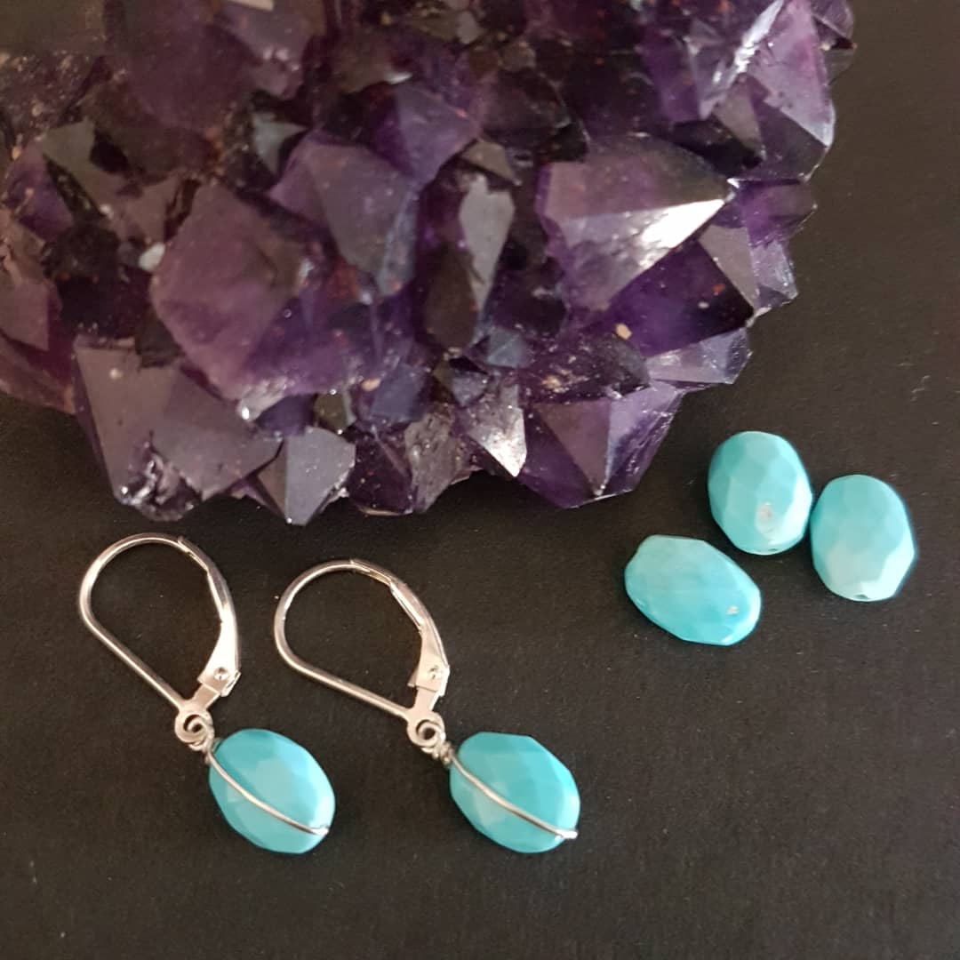 Sleeping Beauty Turquoise Earrings