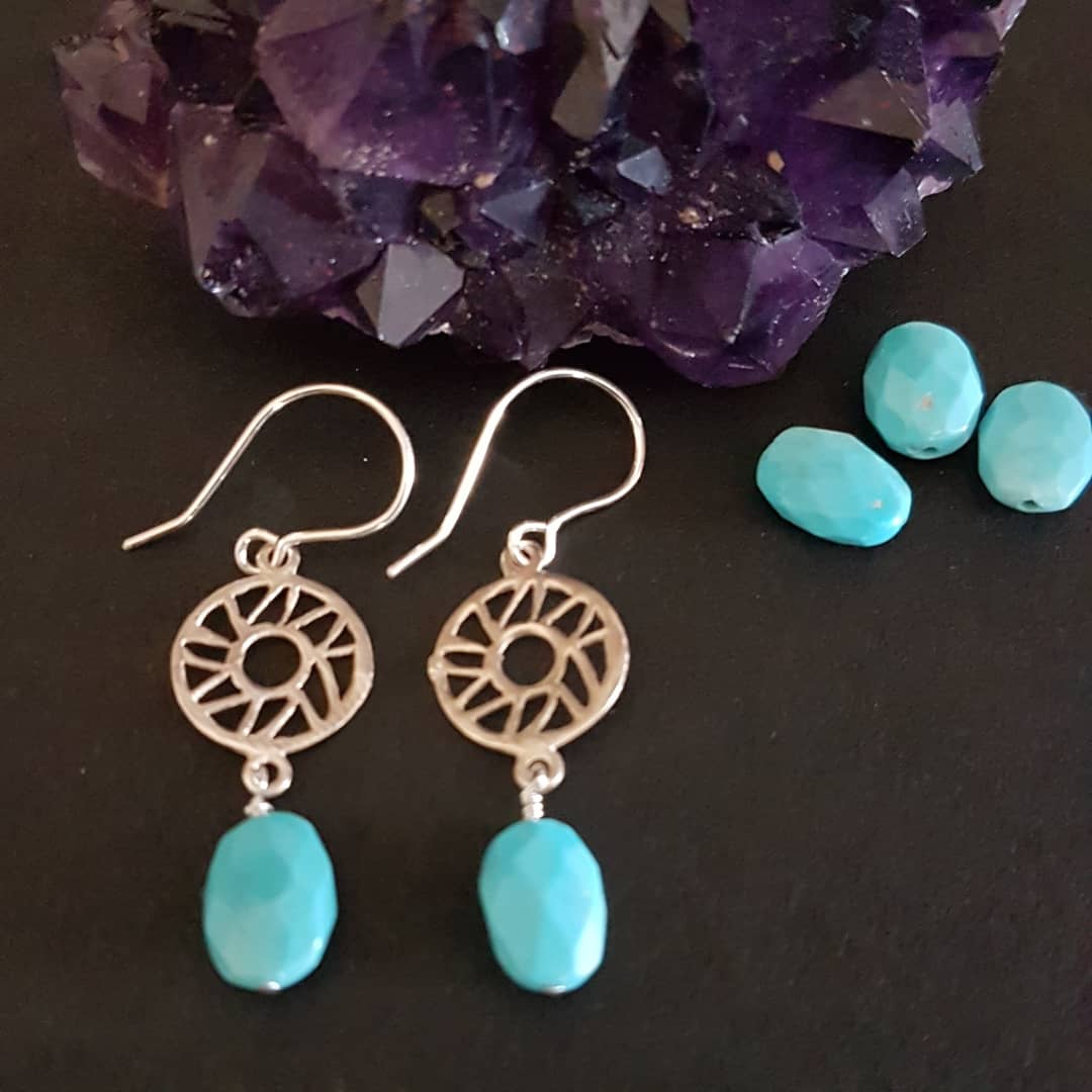 Sleeping Beauty Turquoise Earrings