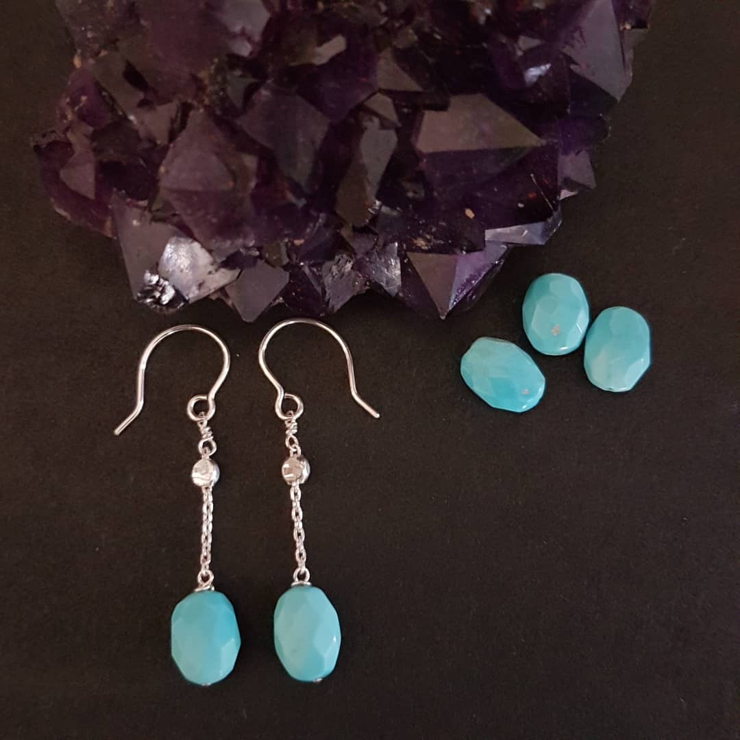 Sleeping Beauty Turquoise Earrings