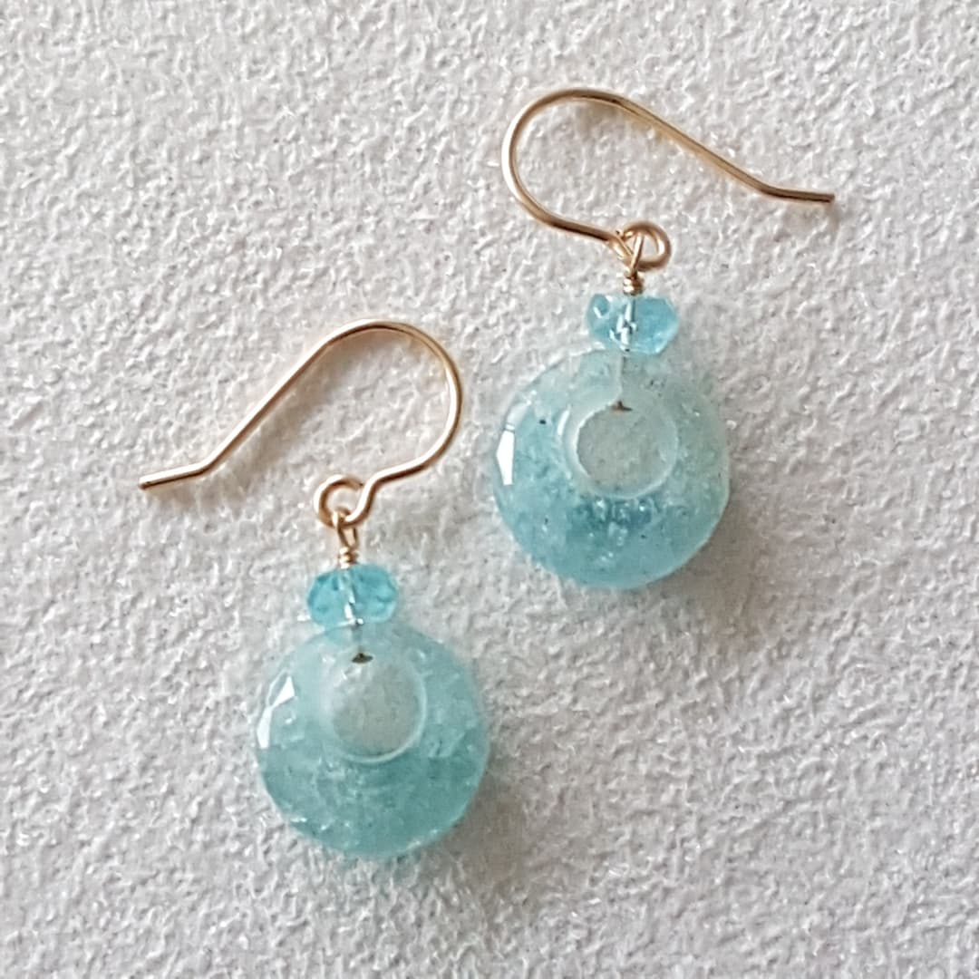 Aquamarine & Apatite Earrings