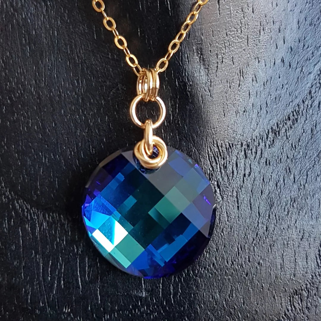 Swarovski Bermuda Blue Twist Crystal Necklace