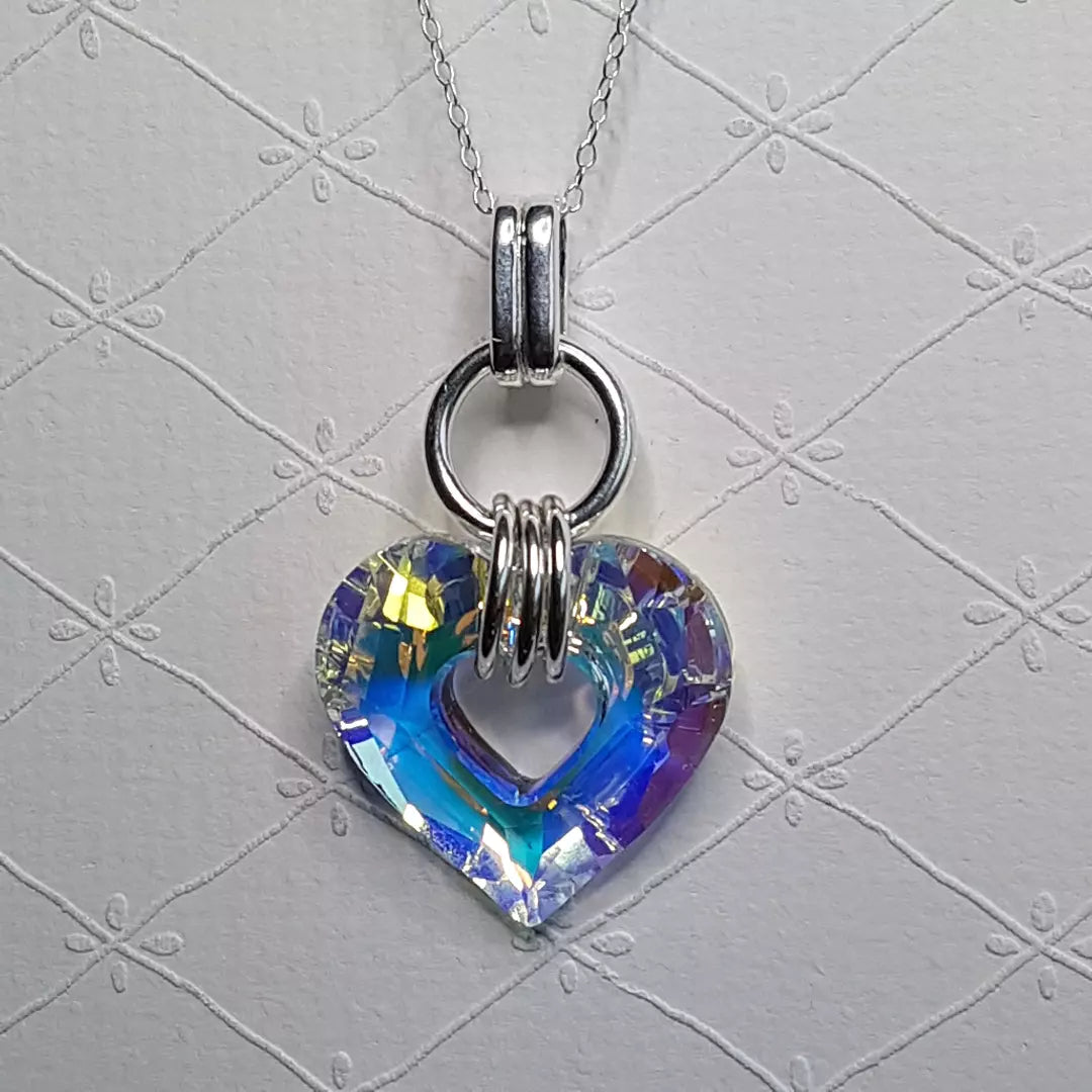 Swarovski 'Miss U' Crystal AB Heart Pendant