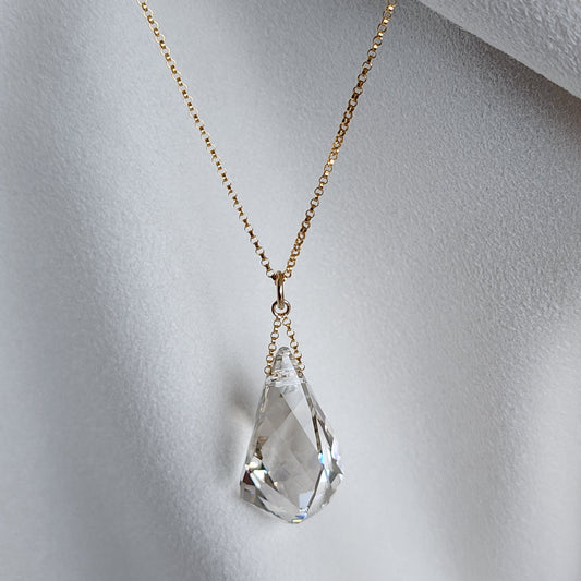 Swarovski 30mm Helix Crystal Necklace | 14k Gold Filled