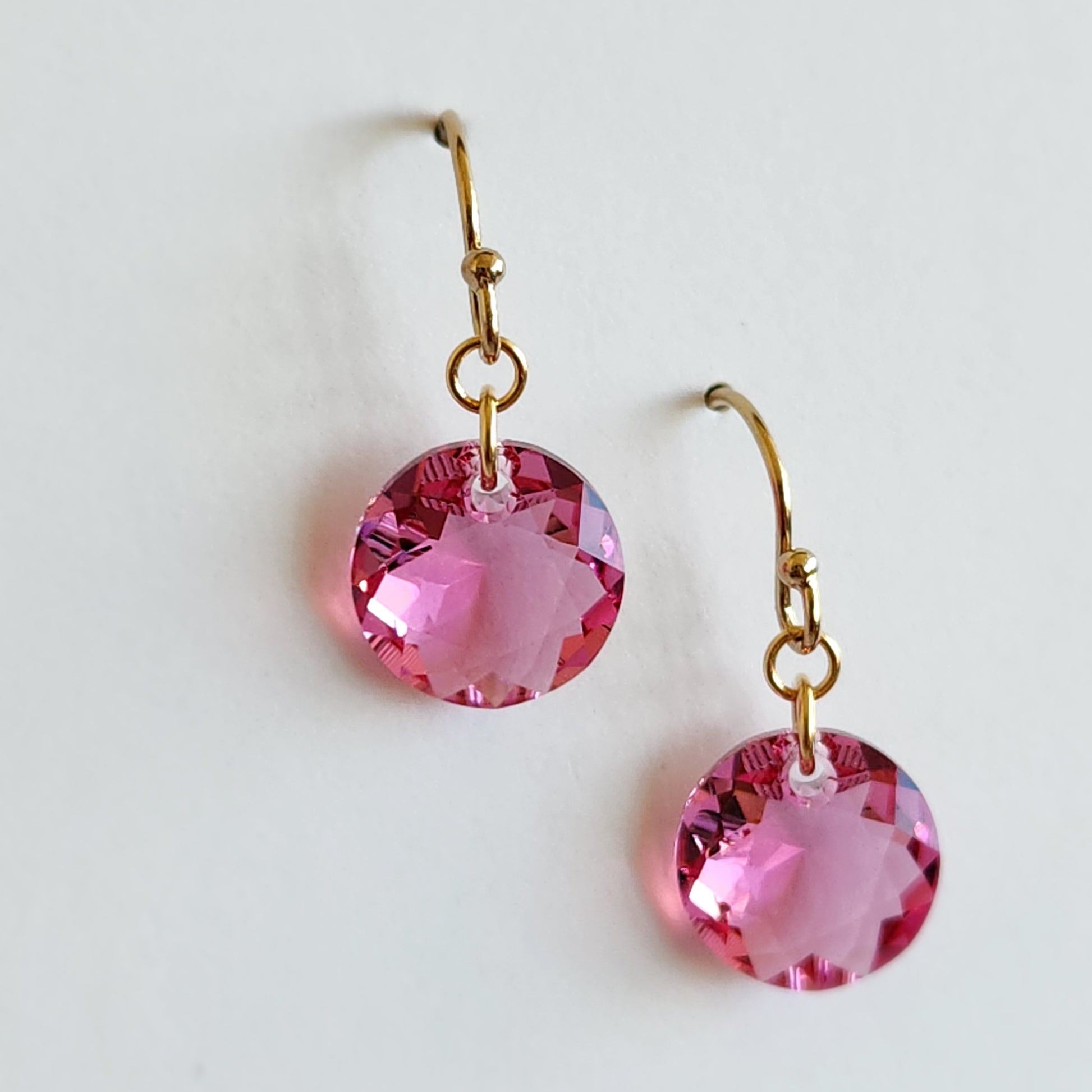 Swarovski Rose Classic Round Crystal Earrings