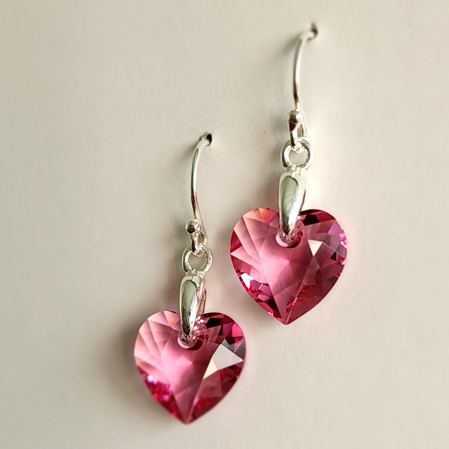 Swarovski Rose Petite Crystal Heart Earrings