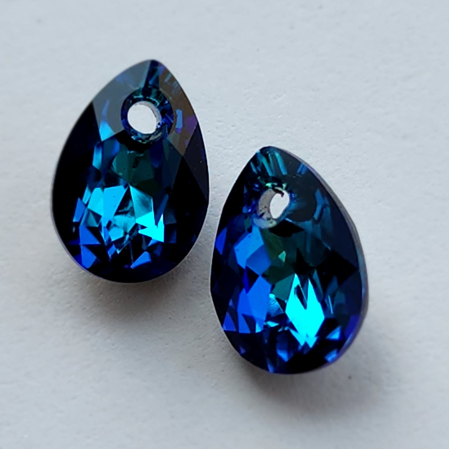 Swarovski Bermuda Blue Petite Pear Crystal Earrings