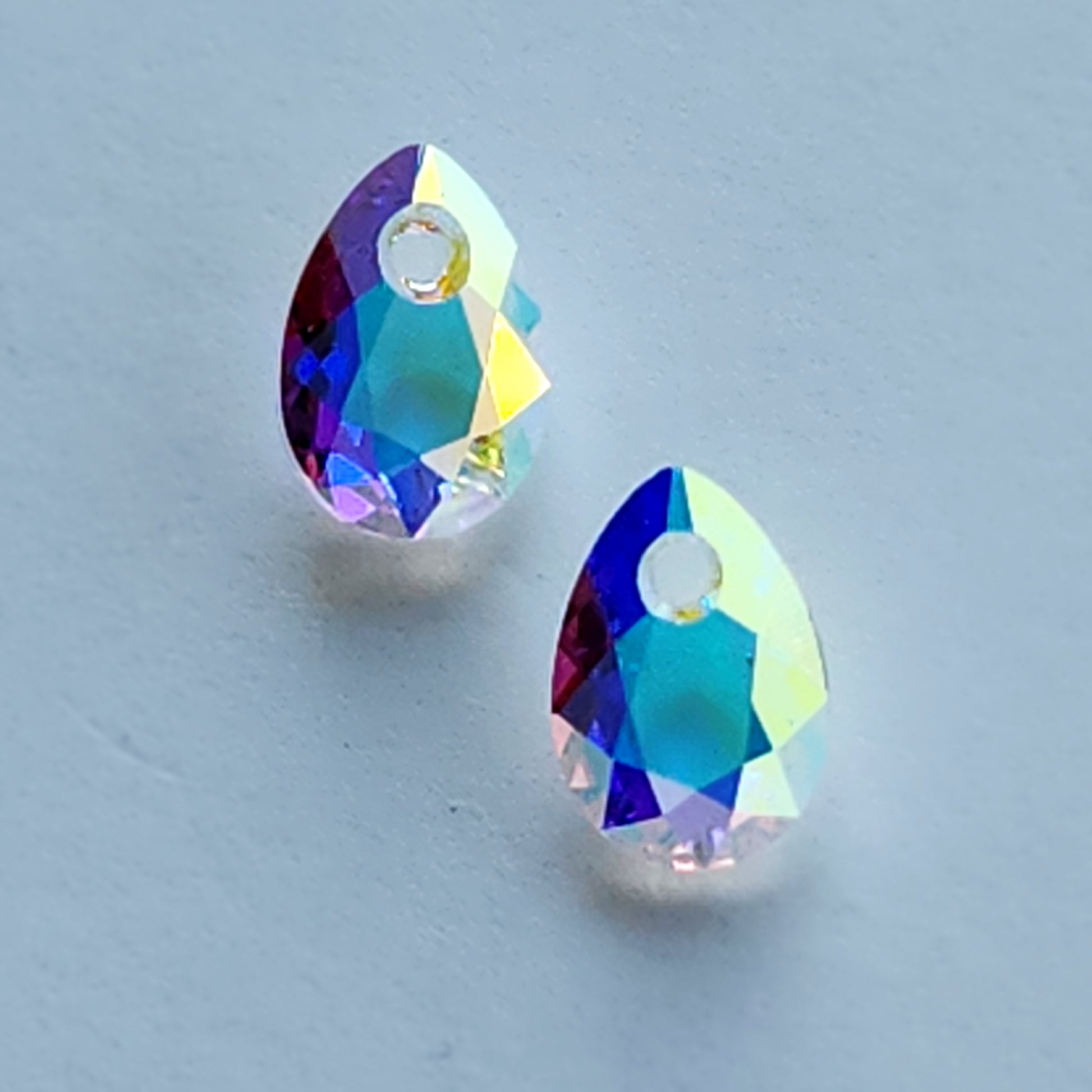 Swarovski Crystal AB Petite Pear Crystal Earrings