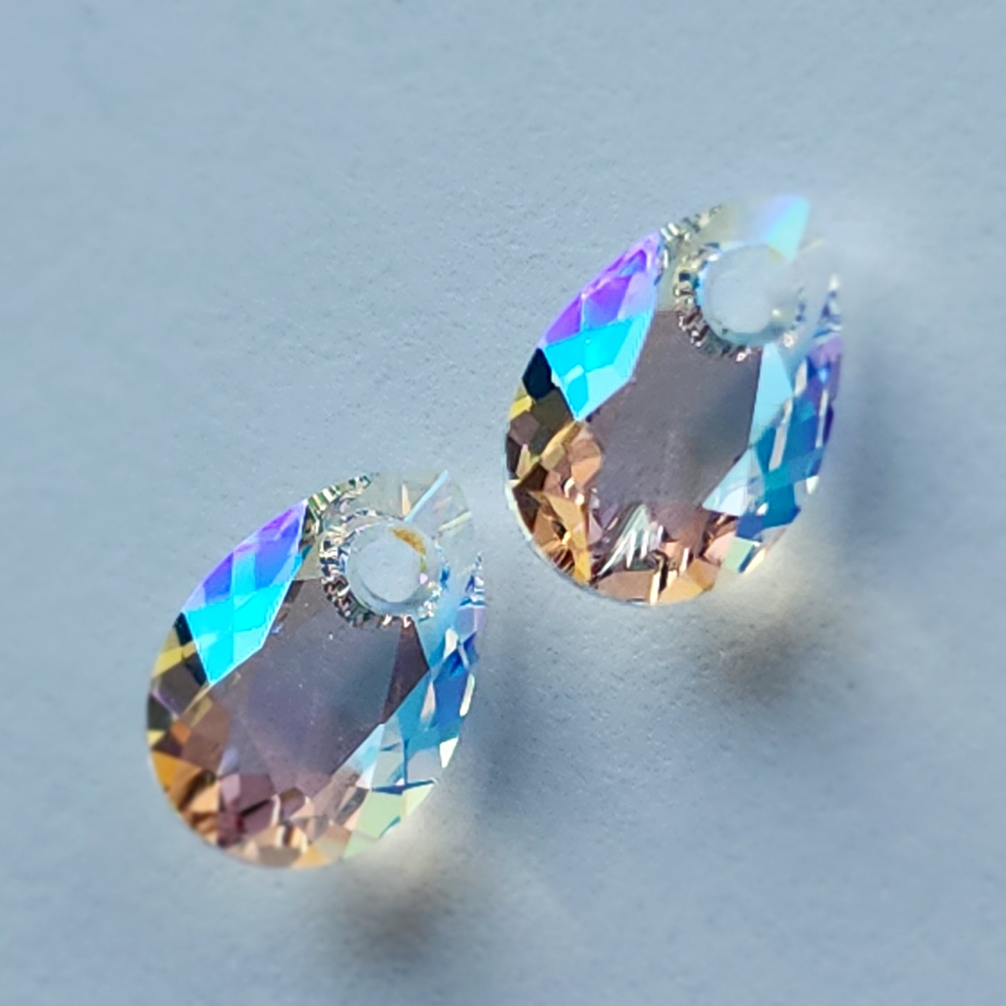 Swarovski Crystal Shimmer Petite Pear Crystal Earrings