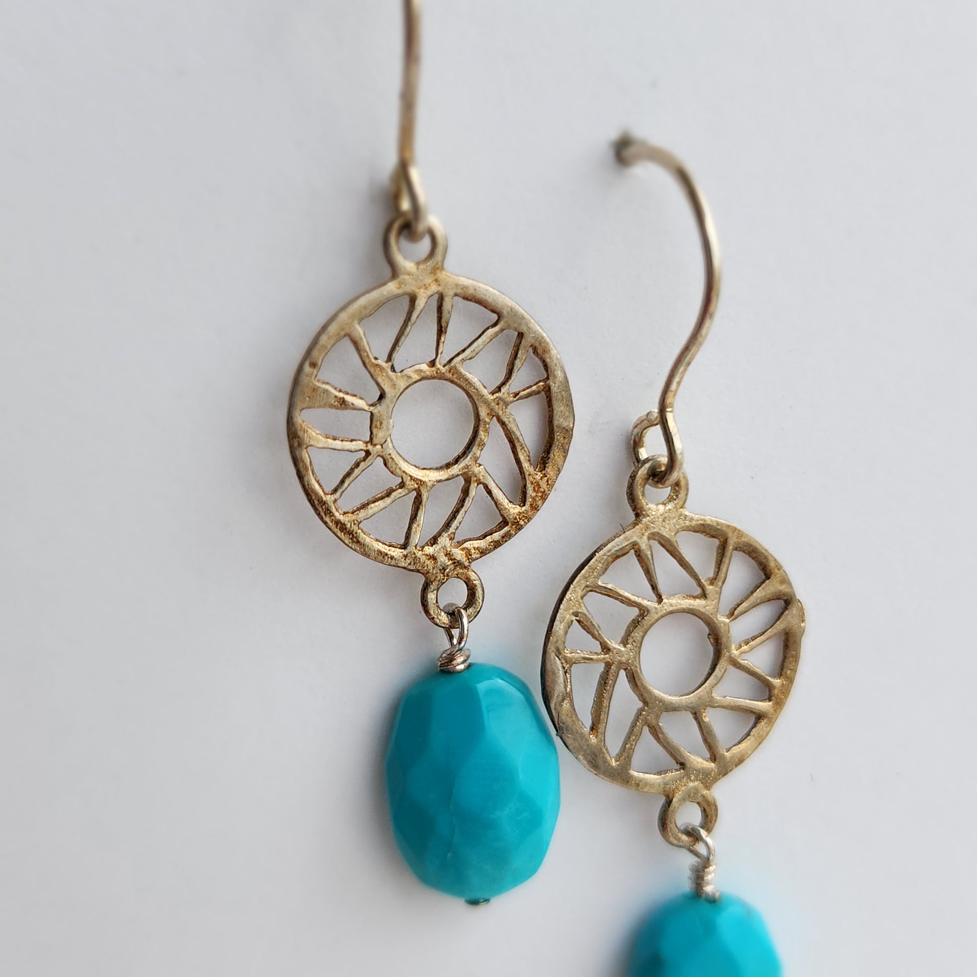 Sleeping Beauty Turquoise Earrings